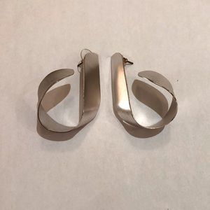 NWOT Silver JCrew Funky Earrings